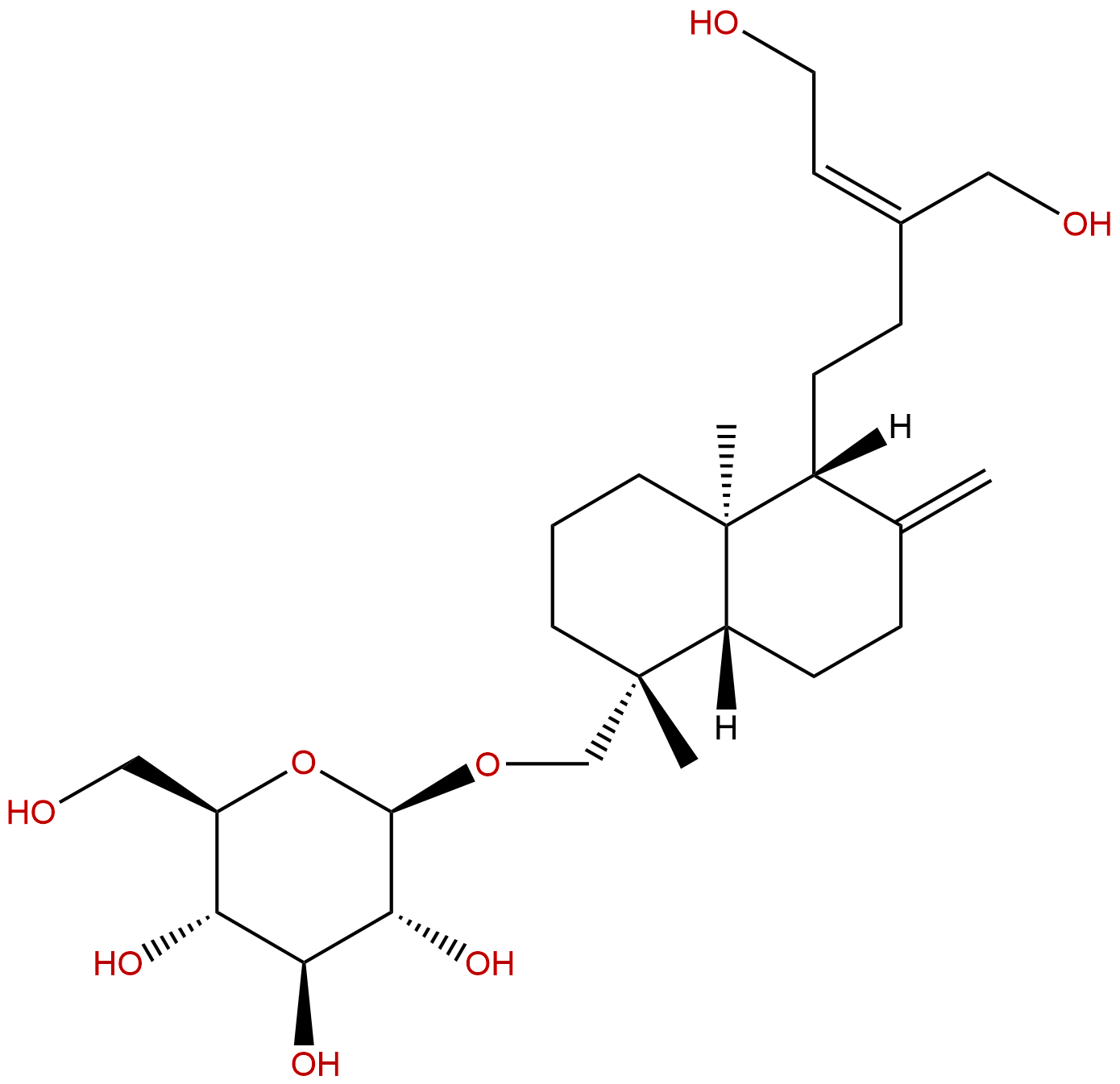 Ent-Labda-8(17),13Z-diene-15,16,19-triol 19-O-glucoside | CAS:1245636 ...