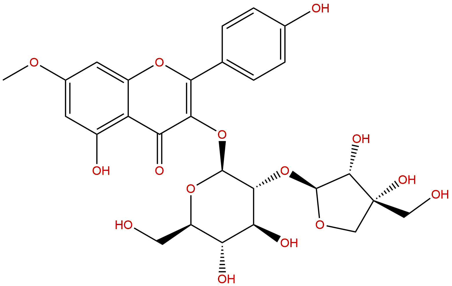 鼠李柠檬素-3-O-β-D-芹糖基(1→2)-β-D-葡萄糖苷