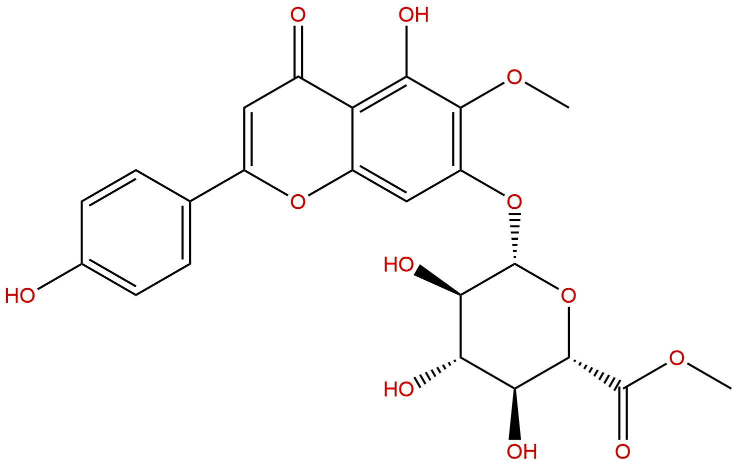 高车前素-7-O-葡萄糖醛酸苷甲酯