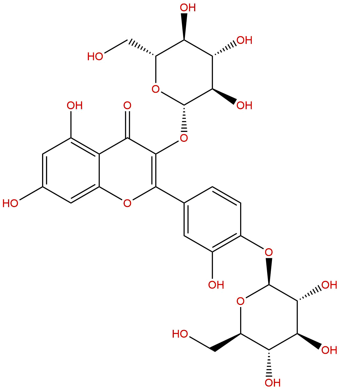 槲皮素3,4'-二葡萄糖苷