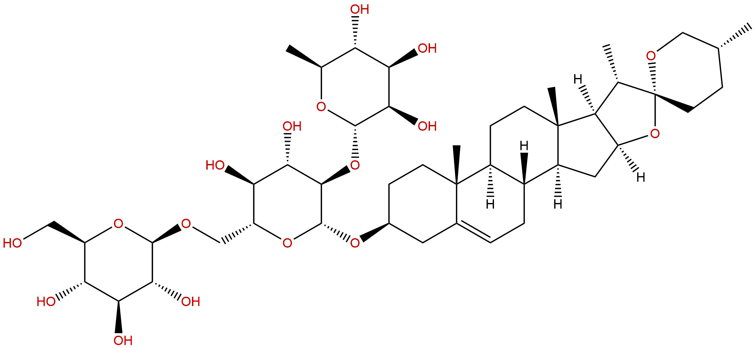 薯蓣皂苷元-3-O-鼠李糖(1-2)[葡萄糖(1-6)]葡萄糖苷