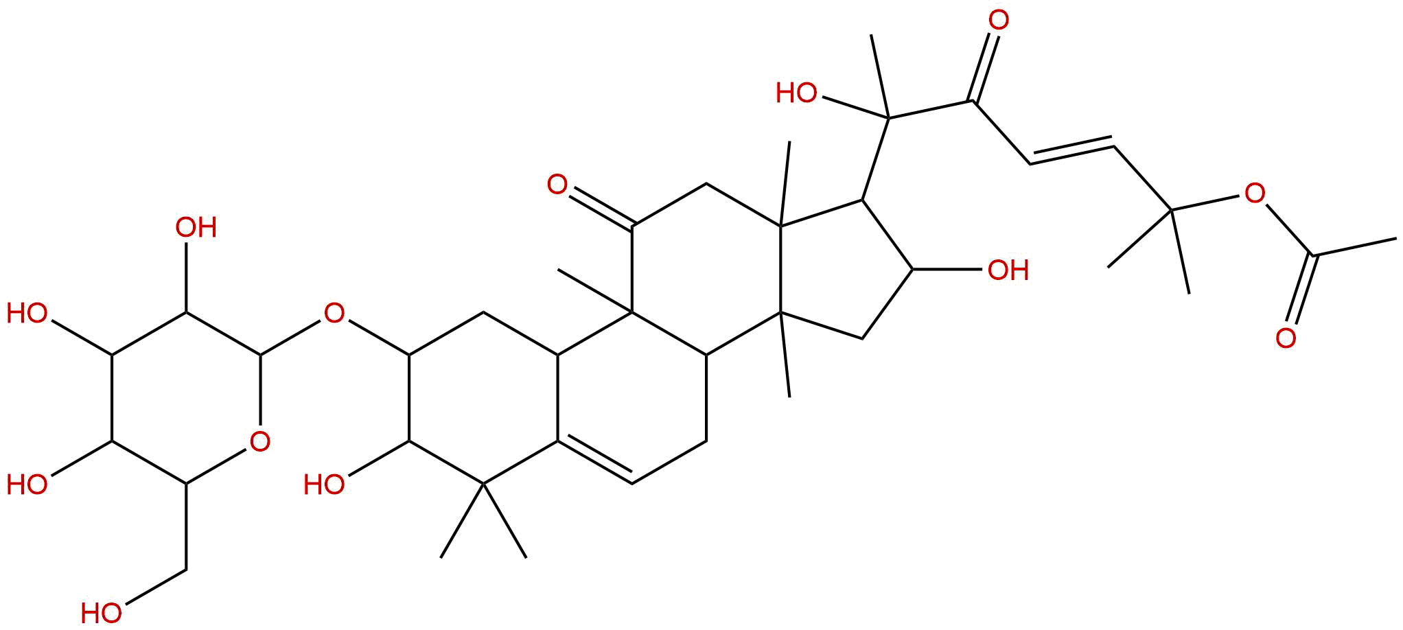2-O-吡喃葡萄糖基葫芦素F-25-乙酸