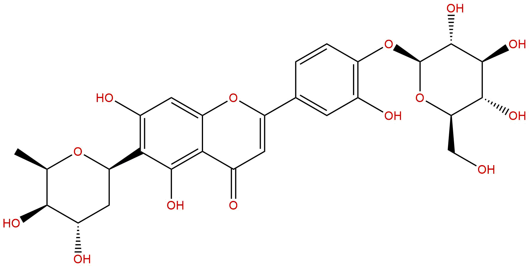 木犀草素-6-C-β-波依文糖-4'-O-β-葡萄糖苷