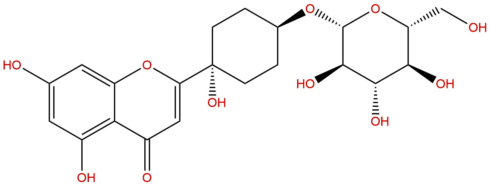 2-(1,4-二羟基环己基)-5,7-二羟基色原酮-4'-O-葡萄糖苷