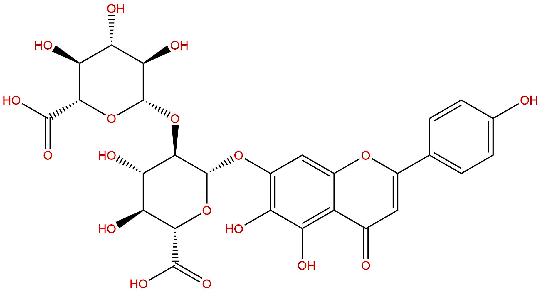 野黄芩素-7-O-双葡萄糖酸苷