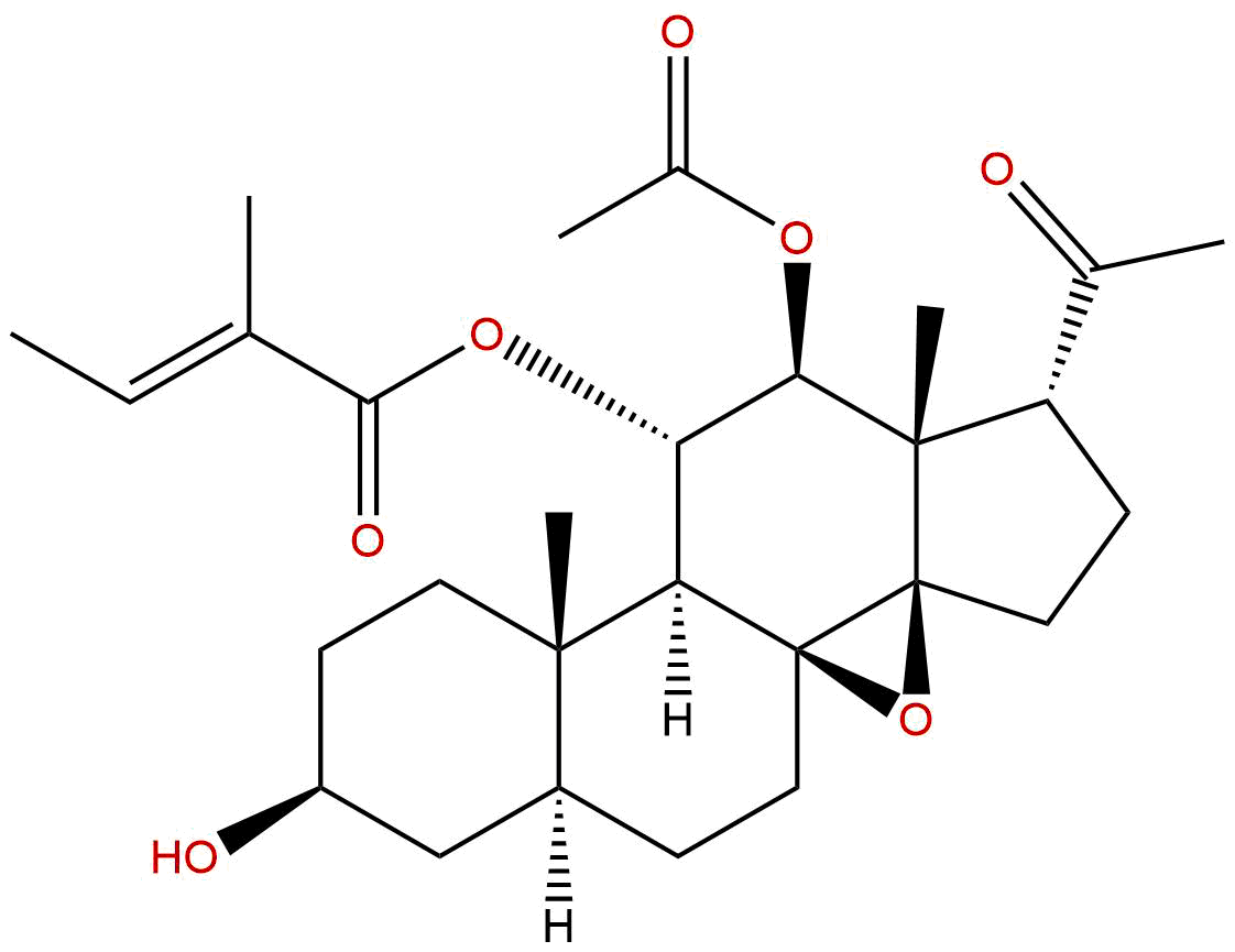 11α-丁烯酰基-12β-乙酰基通关藤苷元B