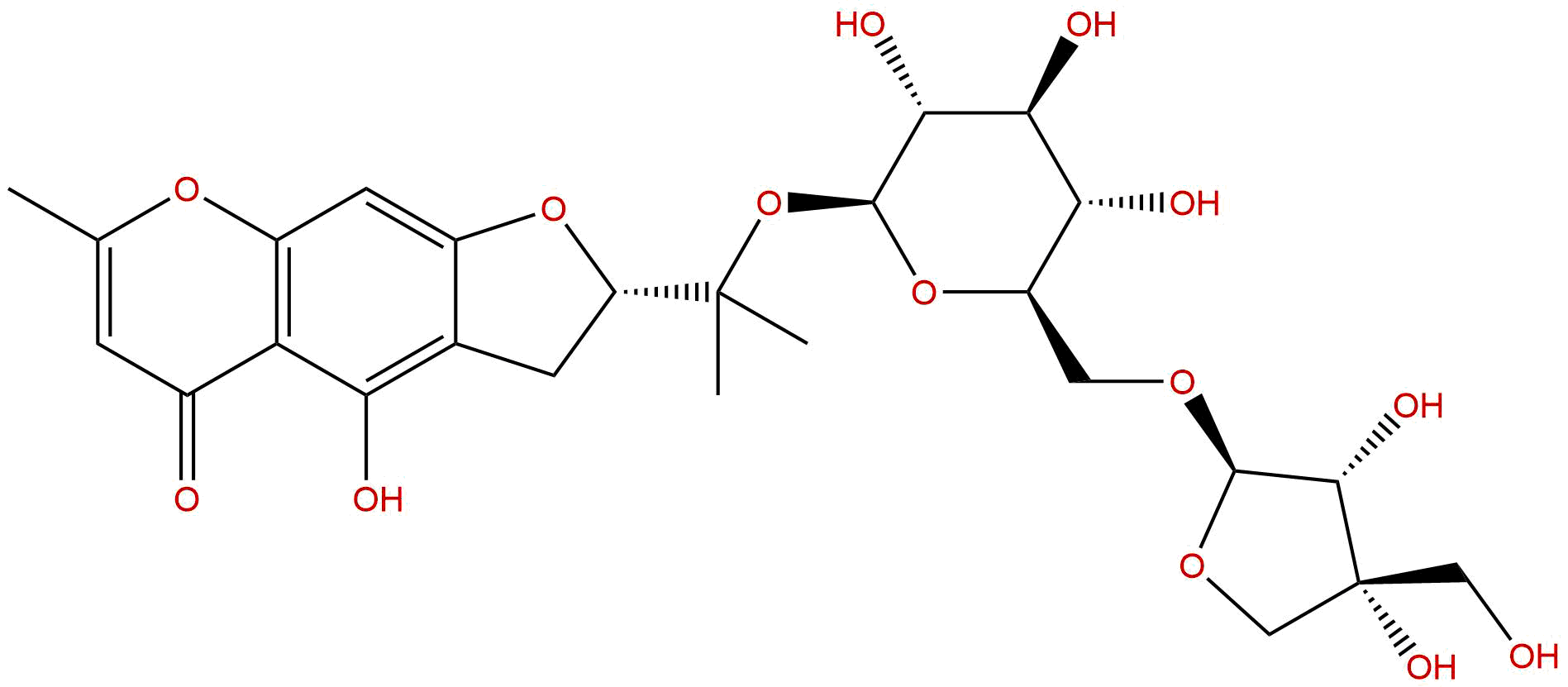 维斯阿米醇-4'-O-β-D-呋喃芹糖基-(1→6)-β-D-吡喃葡萄糖苷