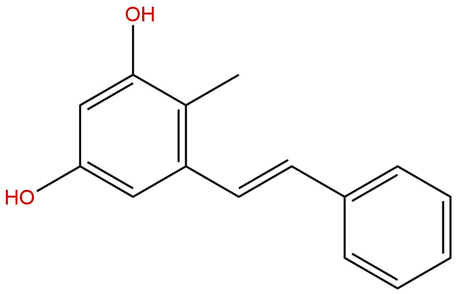 4-甲基-5-[(1E)-2-苯乙烯基]-间苯二酚