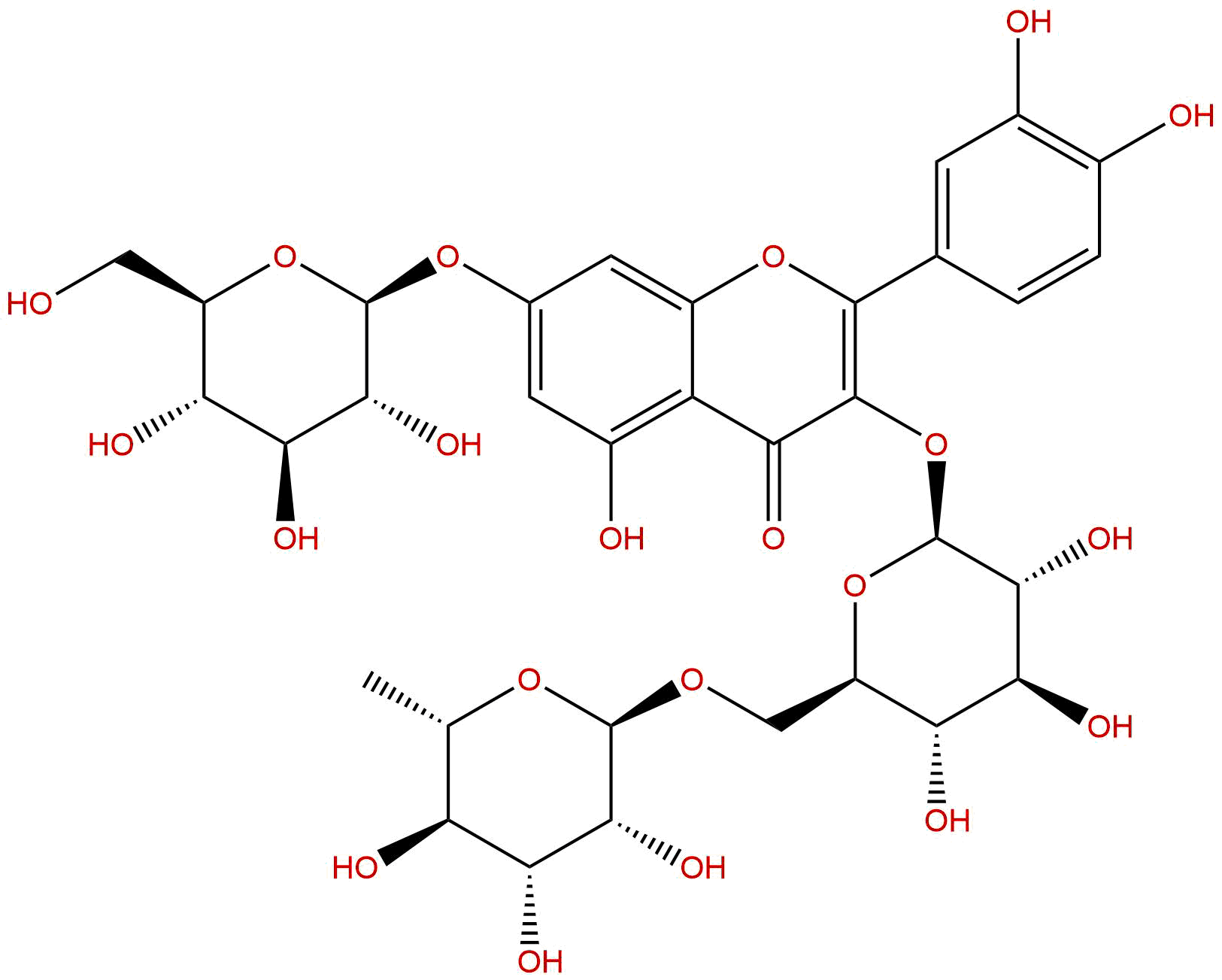 槲皮素-3-O-芸香糖-7-O-葡萄糖苷
