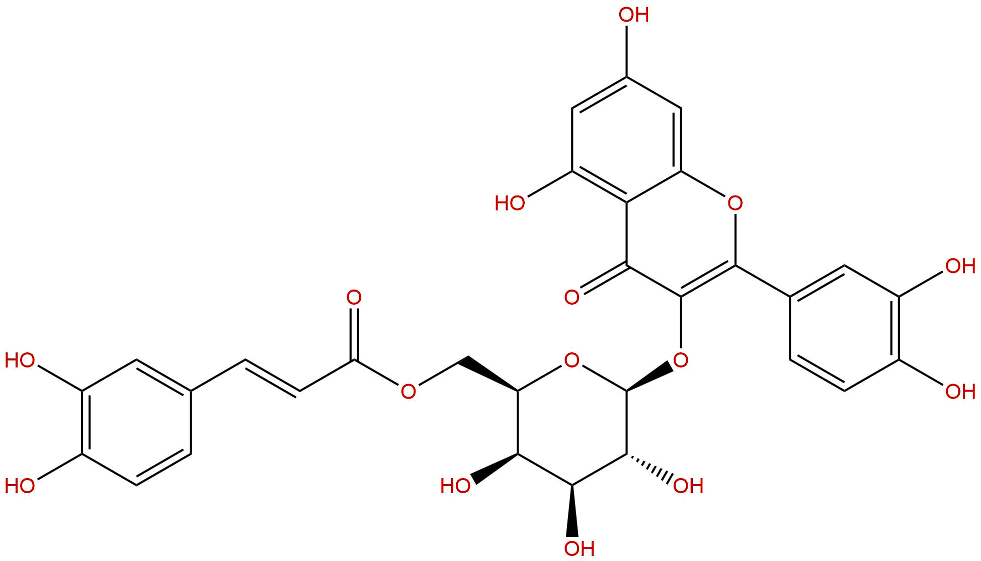槲皮素-3-O-(6''-咖啡酰基)-β-D-半乳糖苷