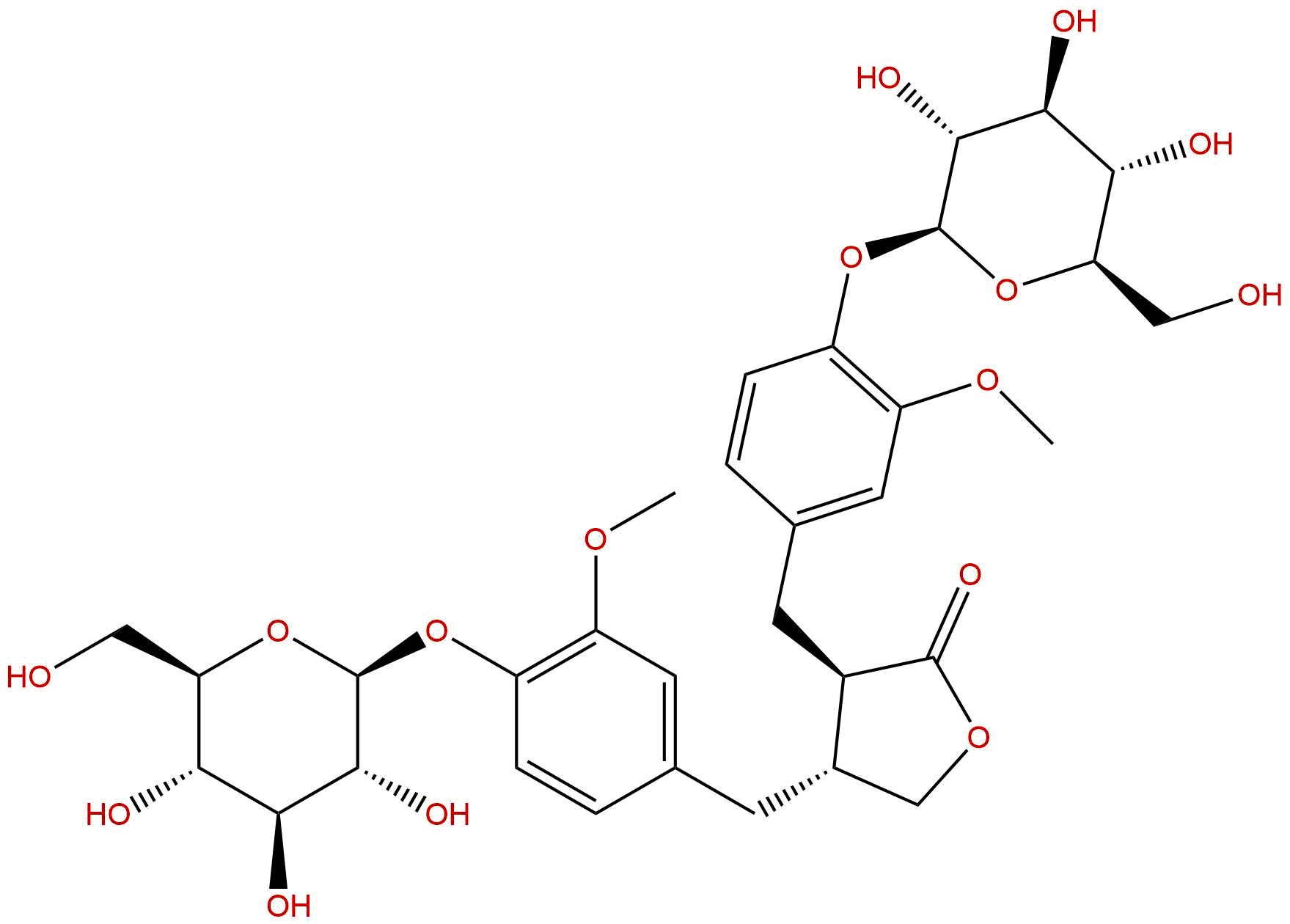 (8R,8'R)-落叶松树脂酚 4,4'-二-O-β-D-吡喃葡萄糖苷
