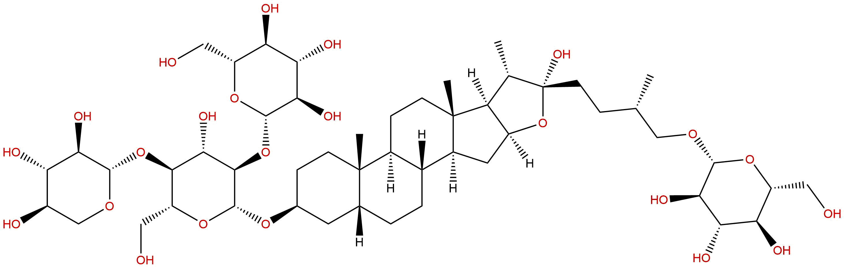 (25S)-4'-木糖基新知母皂苷B2