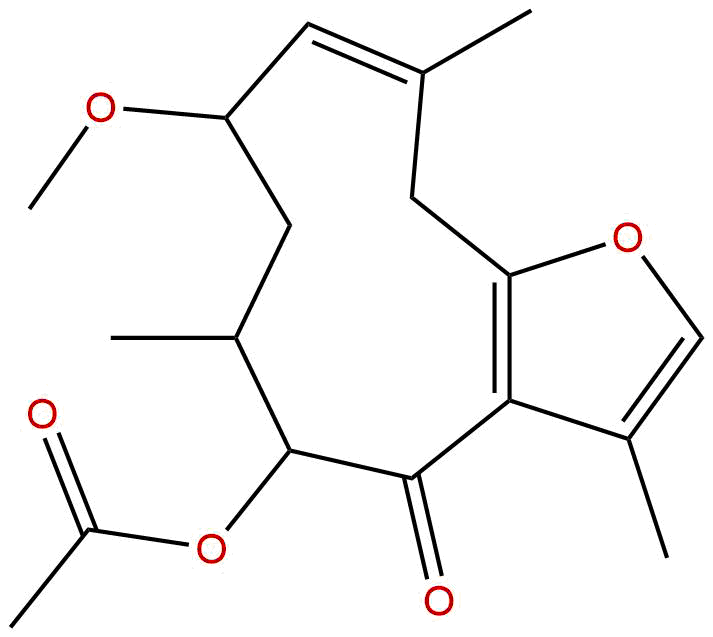 [1(10)E,2R,4R,5S]-2-甲氧基-5-乙酰氧基呋喃吉马烷-1(10)-烯-6-酮