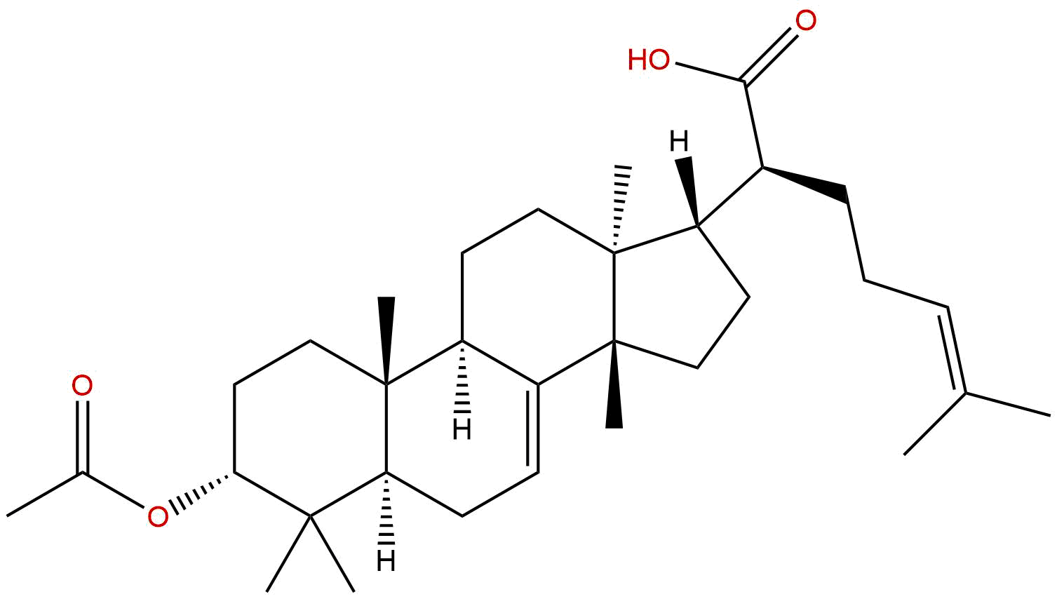 3α-乙酰基-甘遂-7,24二烯-21-酸